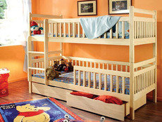 Ліжко двоярусне дитяче. З натурального дерева. Нове.