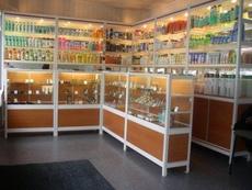 Витрины прилавки стеллажи островки на заказ