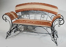 Кованые банкетки. Кованая мебель для дома, для дачи и сада