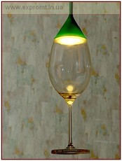 Светильник из бокала