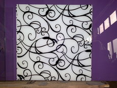 Лакобель. Лакобель-полосатик. Эмалит. Художка. Пескоструй