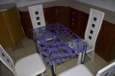 Cтол обеденный стеклянный "Брызги"