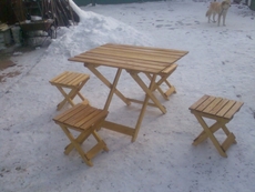 Раскладной стол и стульчики дерево сосна