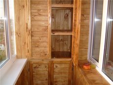 Деревянный шкаф на балкон Киев, область.