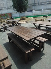 Продам раскладные деревянные столы и лавки