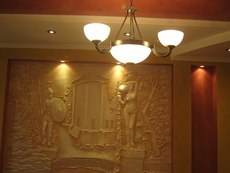 Барельеф в интерьере.