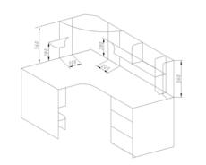 Угловой компьютерный стол