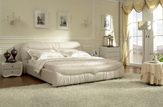 Кожаная итальянская кровать Донателло