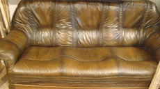 Продам кожаный гарнитур