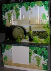 Выставочные образцы кухонь МДФ с ФМП и скинали.