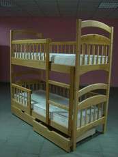 Двоярусне ліжко Каріна + 2 ящика +2 ортопедичних матр