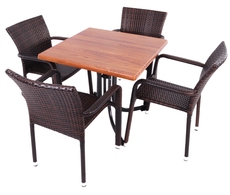 Набор для кафе Fabio стол 80х80см +4 крісла