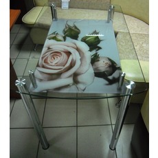 Стеклянный стол "Нежные розы"