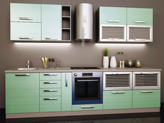 Кухня грейд в цвете "штрокс олива"