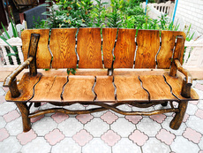 Садовая лавочка из дуба большая (длина 195 см)