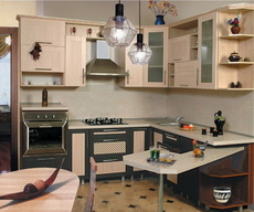 Кухни с фасадами из рамочного профиля AGT. Харьков.