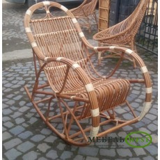 Плетеное кресло качалка, В полоску. Цена 1150 грн.