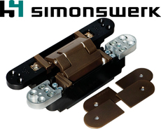 Повністю прихована дверна петля Tectus 340 3D (80кг) бронза