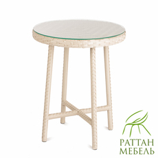 Круглый стол из ротанга. Стол Эспрессо.