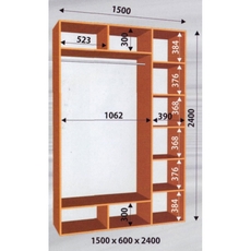 Шкаф купе 1500*600*2400
