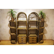 Роскошный комплект этажерок из натурального ротанга (Индонез
