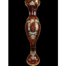 Чехия ваза 105 см, богемский хрусталь смальта