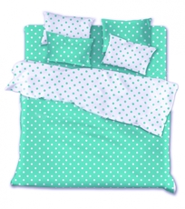 Комплект постільної білизни Бірюзові горохи
