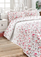 Пледи і покривала Eponj Home Flomar рожеве.