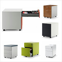 Металлические мобильные тумбочки, Actiu (Испания)