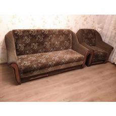 Продам б/у диван+кресло-кровать