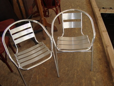 Стулья для летних площадок алюминиевые б/у.