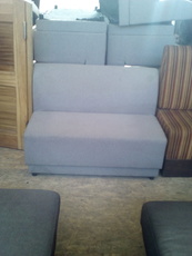 Диван б/у для кафе серый тканевой