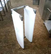 Скидки. Полка из нержавейки одинарная навесная 1,2 м