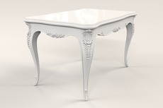 Резной обеденный стол из дерева на кухню в стиле прованс