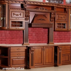 Деревянная кухня "Вирджиния". Столешница из камня