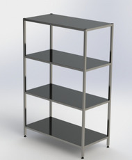 Стелаж з нержавіючої сталі з полками