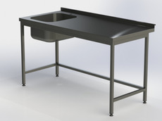 Стіл-мийка з нержавійки в кафе ресторан та для виробництва