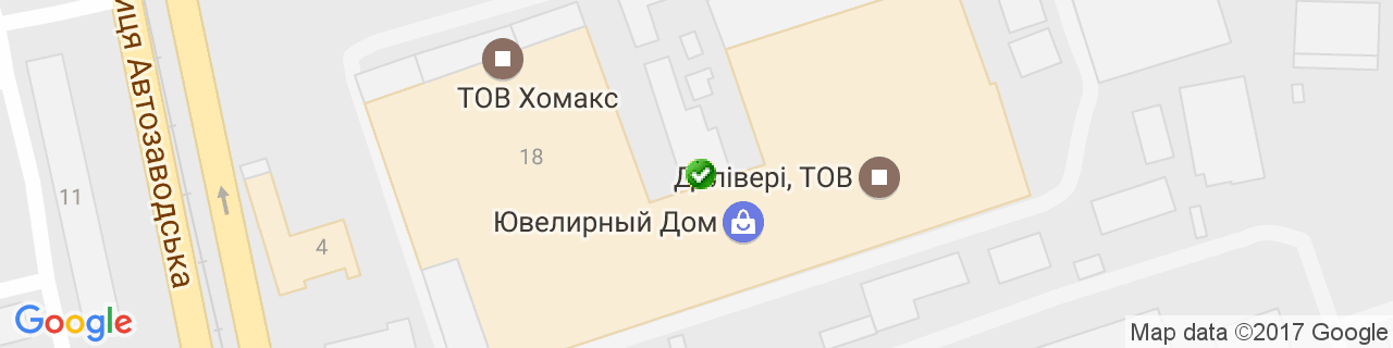 Карта об'єктів компанії Арт-Декор